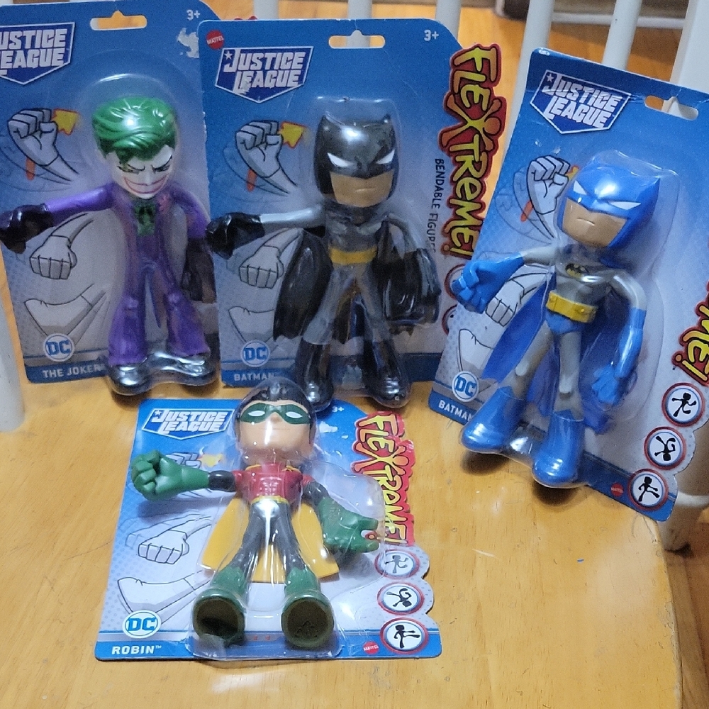 DC Justice League Action Figures - Black, Blue, Green, Purple